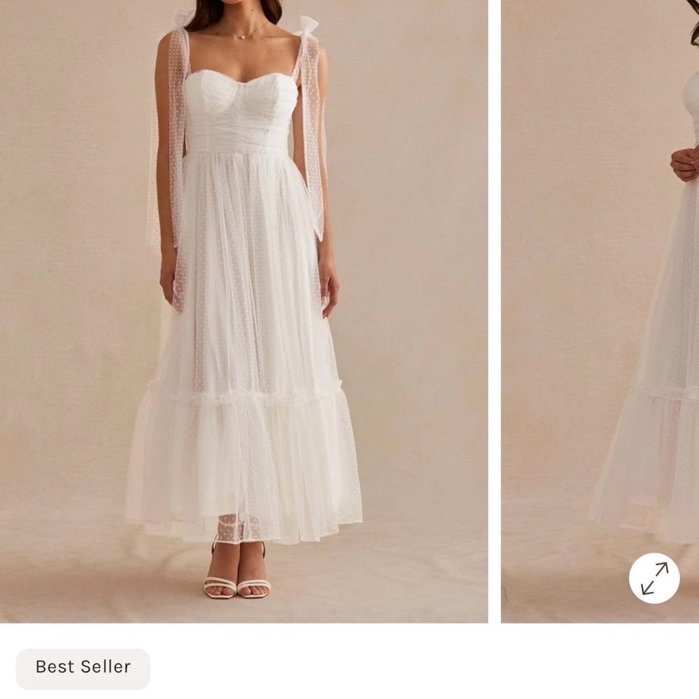 Chic White Tulle Wedding Dress